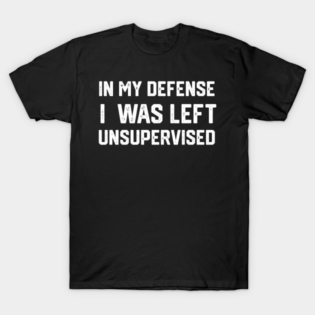 In my defense i was left unsupervised T-Shirt by spantshirt